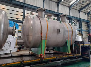 Equipment before being delivered from the manufacturer's yard