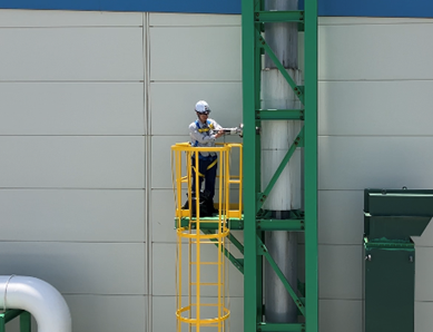 Verifying the concentration of exhaust gases after solvent recovery during the commissioning process